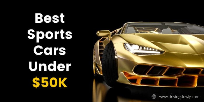 High performance sports cars under $50k